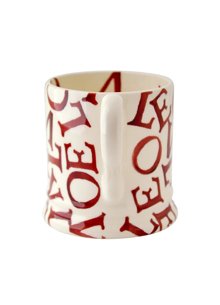 Emma Bridgewater L.O.V.E Polka red 1/2pt mug - Daisy Park