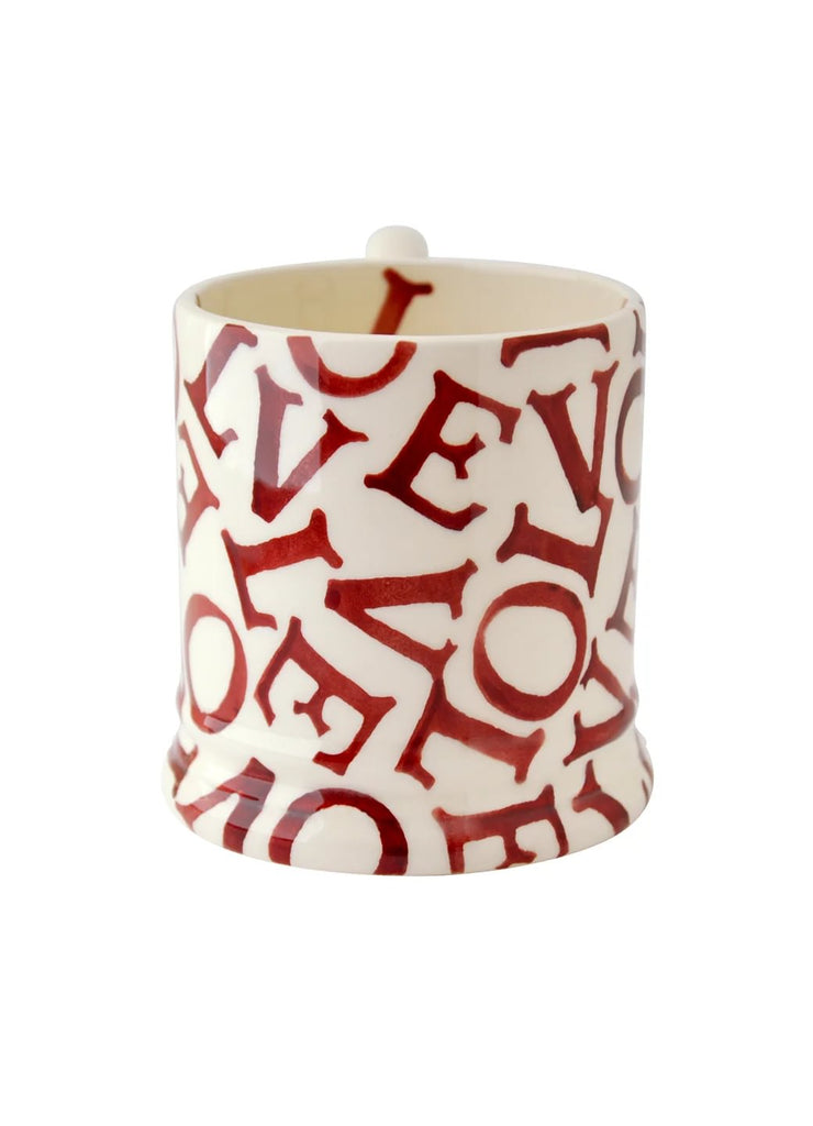 Emma Bridgewater L.O.V.E Polka red 1/2pt mug - Daisy Park