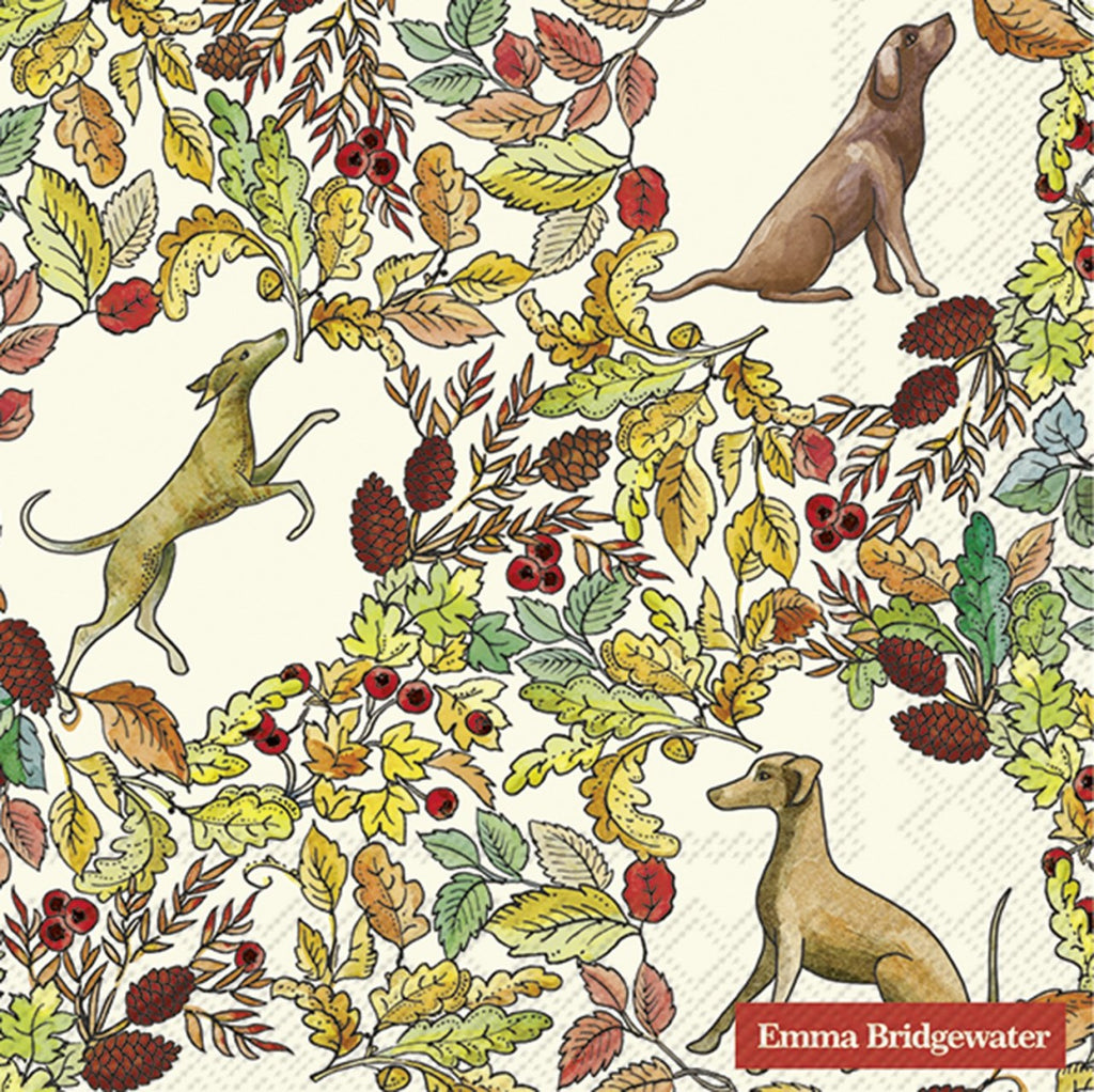 Emma Bridgewater dogs in the woods lunch napkins - Daisy Park
