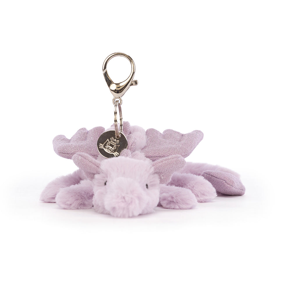 Jellycat Lavender dragon bag charm - Daisy Park