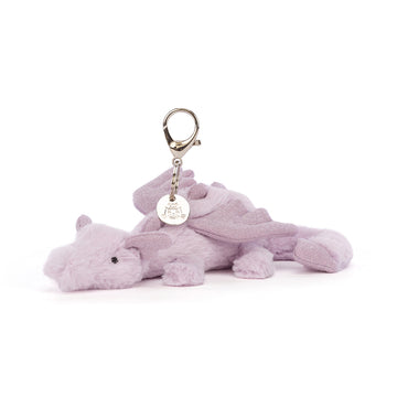 Jellycat Lavender dragon bag charm - Daisy Park