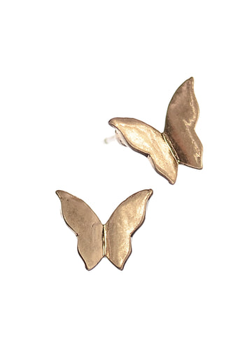 Flutter by Butterfly studs - Worn gold - Daisy Park