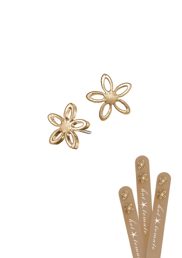Jasmine worn gold star studs - Daisy Park