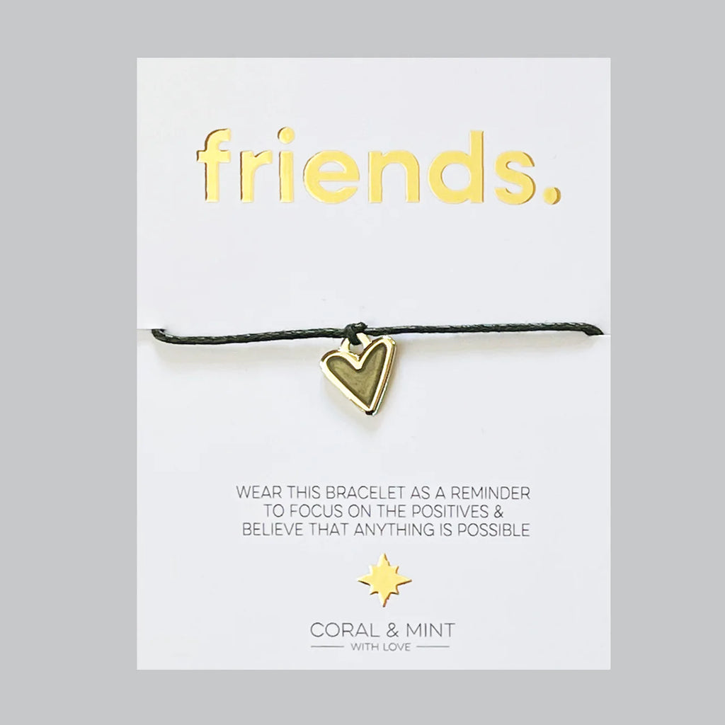 Friends gold heart bracelet - Daisy Park