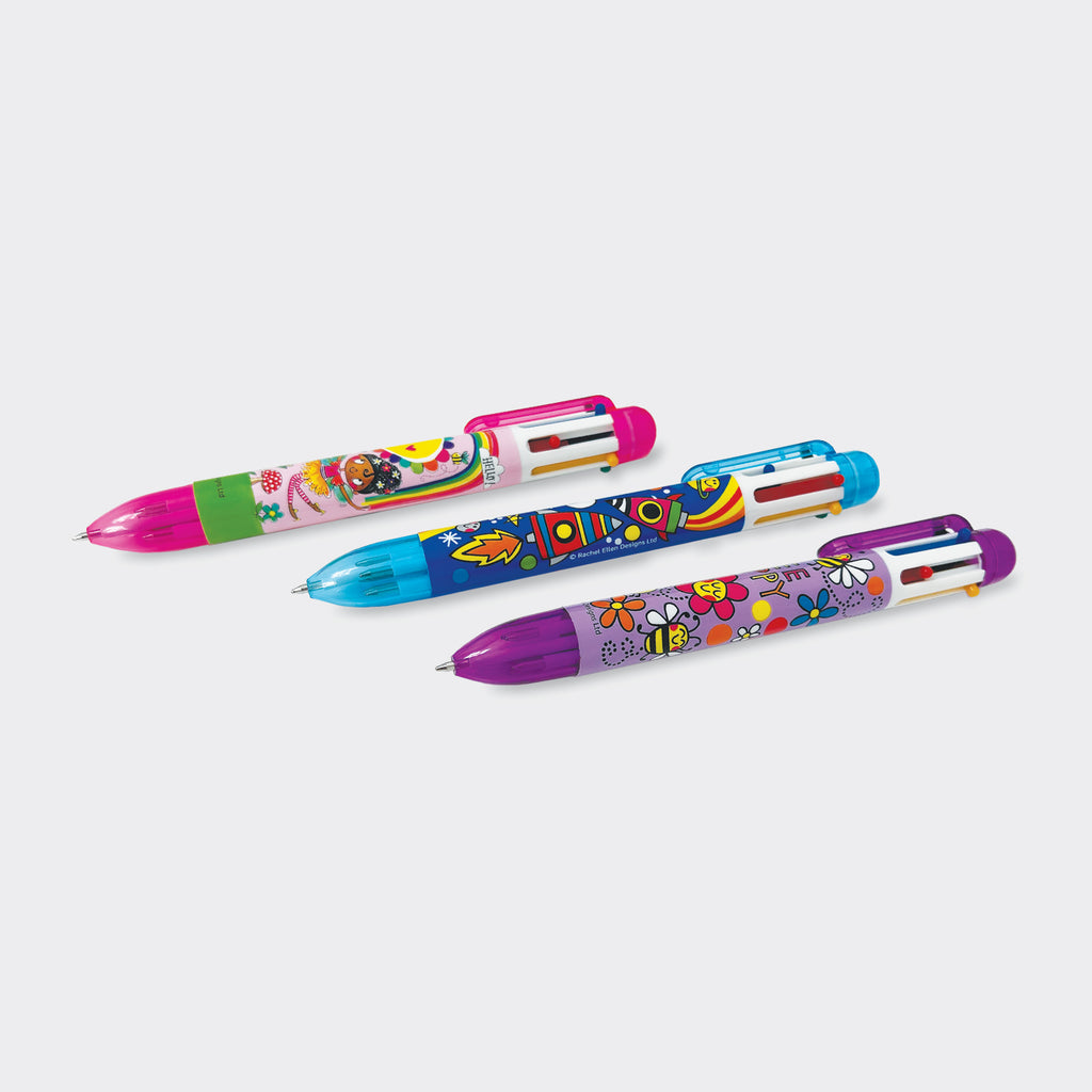 Six colour ballpoint pen - Fairies, Happy bees or Rocket - Daisy Park
