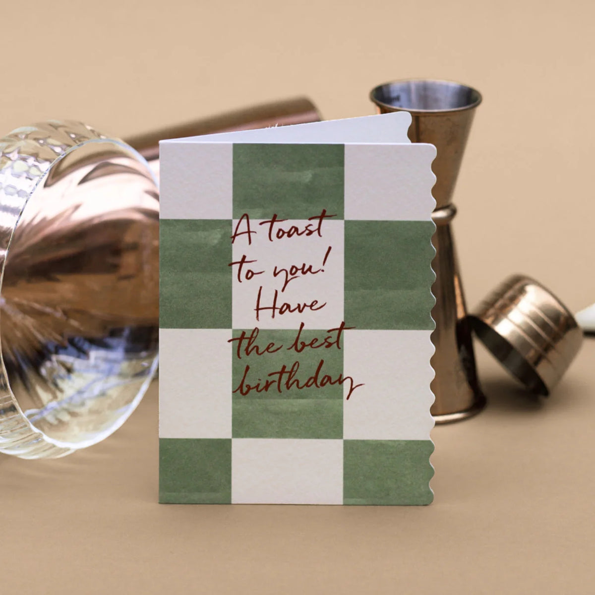 A toast to you Checkerboard card