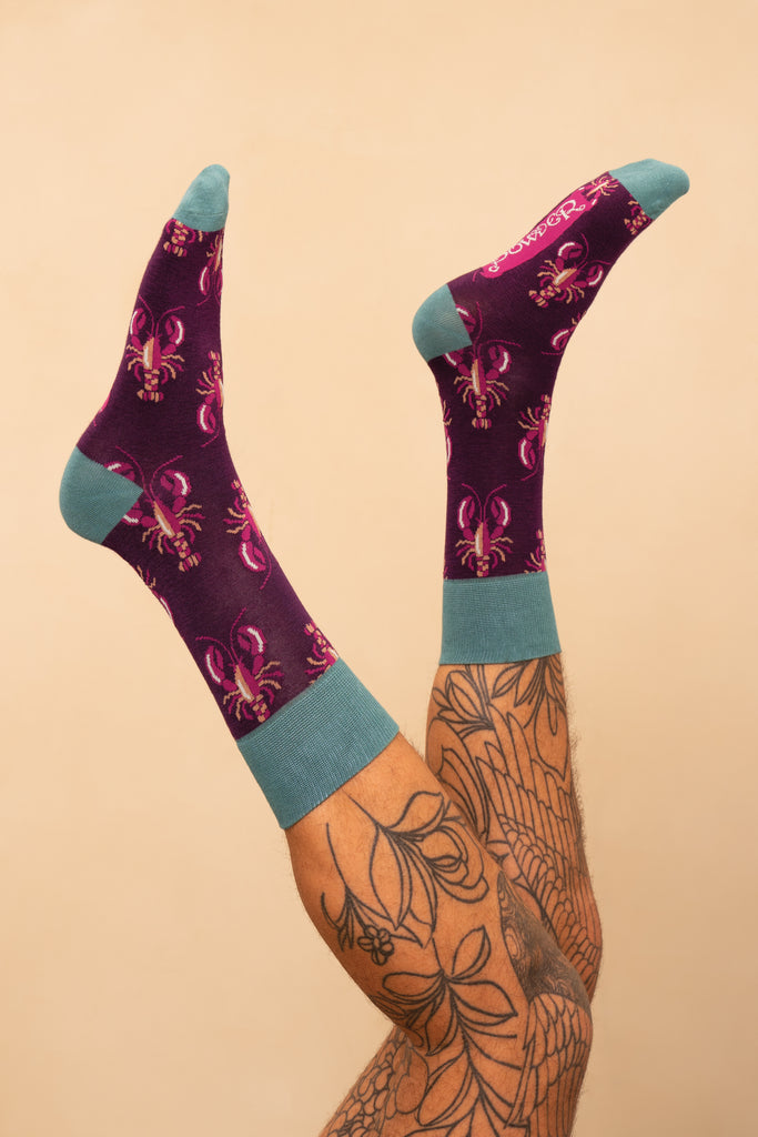 Lobster Men's Socks - Damson - Daisy Park