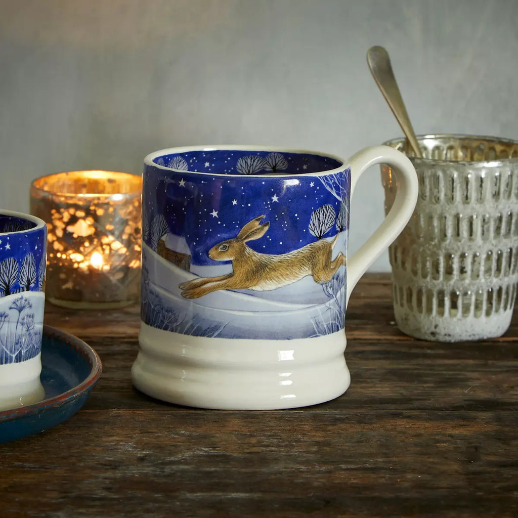 Emma Bridgewater Midnight Hare 1/2pt mug - Daisy Park