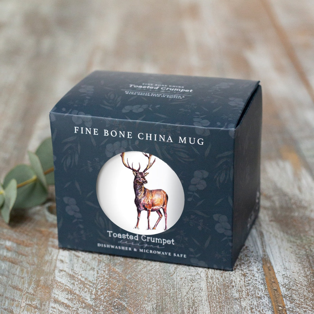 Toasted Crumpet Stag mug in a gift box - Daisy Park
