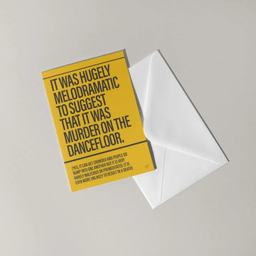 Murder on the Dancefloor greeting card - Daisy Park