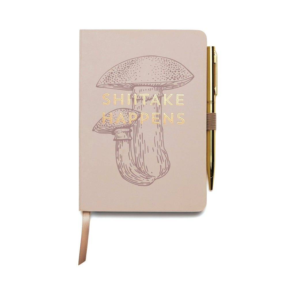 Vintage sass notebook with pen - Shiitake happens - Daisy Park