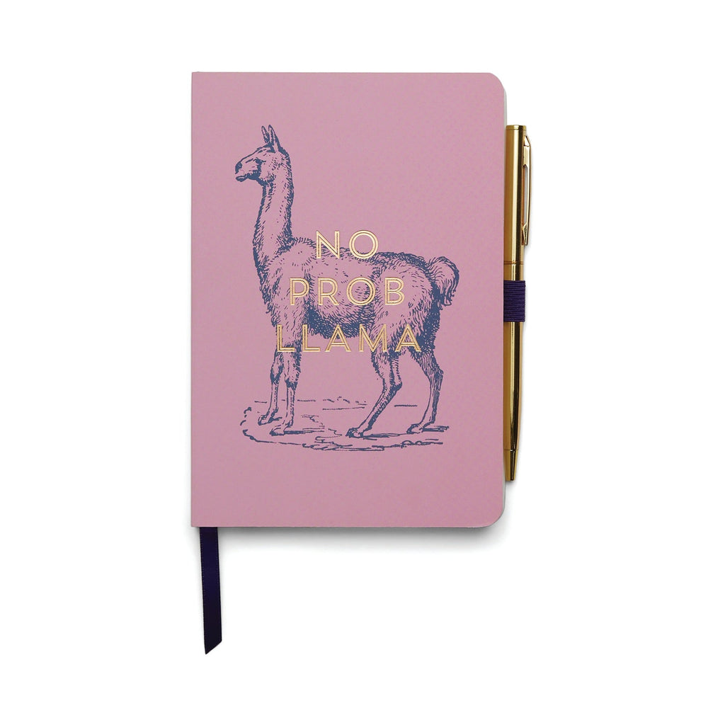 Vintage sass notebook with pen - No prob-llama - Daisy Park