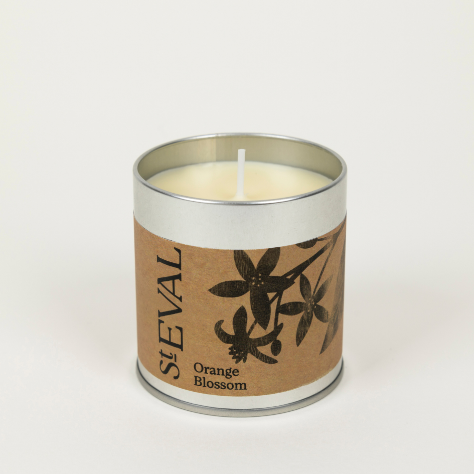 St Eval Orange Blossom scented candle tin - Daisy Park