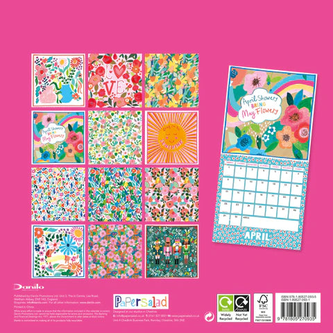 Floral Paper Salad calendar 2024 - Daisy Park