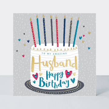 Amazing Husband birthday card - Daisy Park