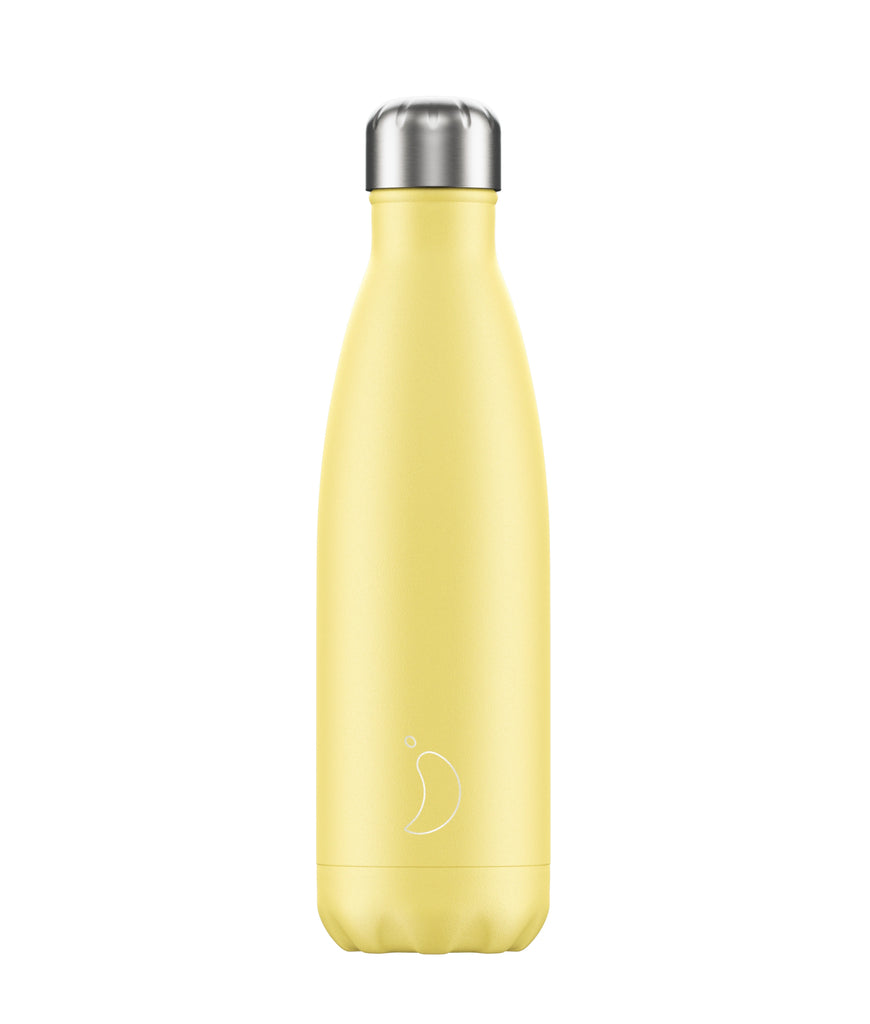 Chilly's 500ml pastel yellow insulated bottle - Daisy Park
