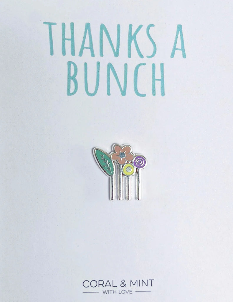 Thanks a bunch with flowers enamel pin - Daisy Park