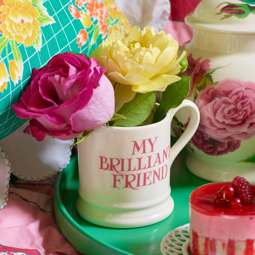 Emma Bridgewater Pink Toast My brilliant friend 1/2 Pint Mug - Daisy Park