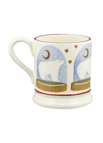 Emma Bridgewater Polar Bear Snow Globe 1/2 Pint Mug - Daisy Park