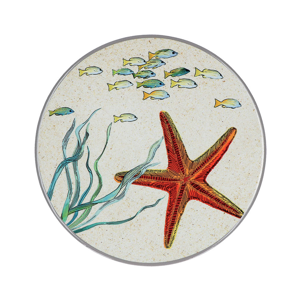 Sea life ceramic trivet - Coral or Starfish - Daisy Park