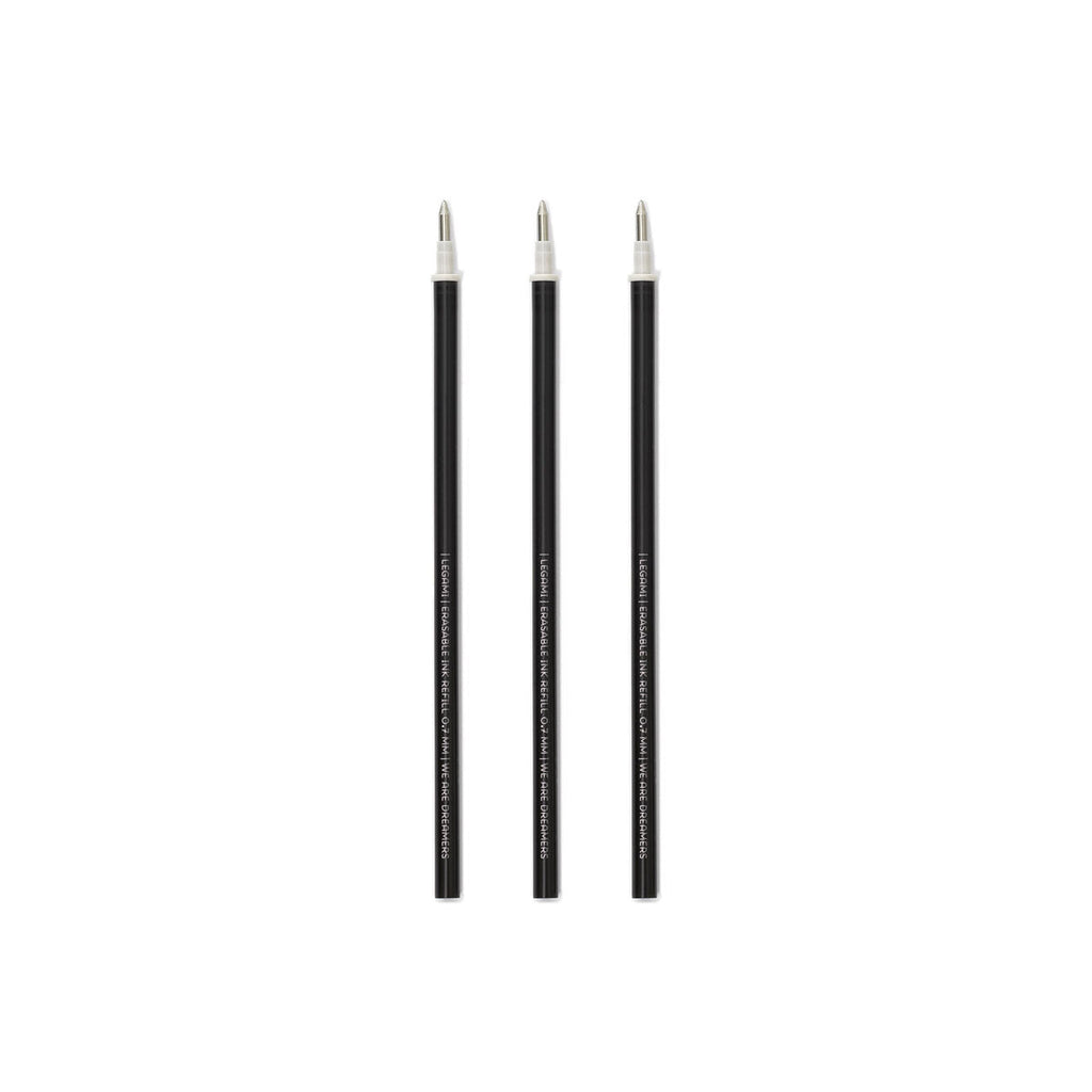 Set of 3 Erasable gel pen refill in black - Daisy Park