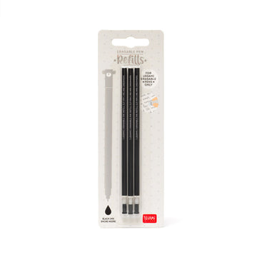 Set of 3 Erasable gel pen refill in black - Daisy Park