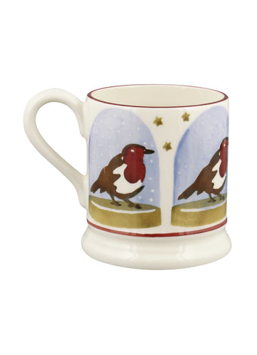 Emma Bridgewater Robin Snow Globe 1/2 Pint Mug - Daisy Park