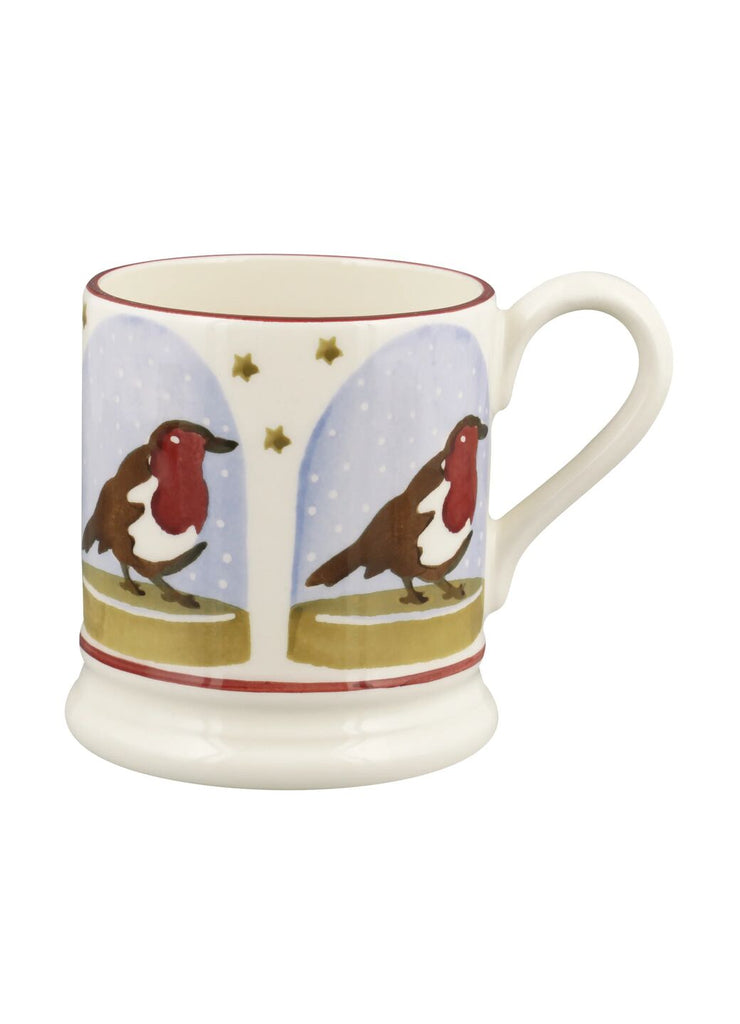 Emma Bridgewater Robin Snow Globe 1/2 Pint Mug - Daisy Park