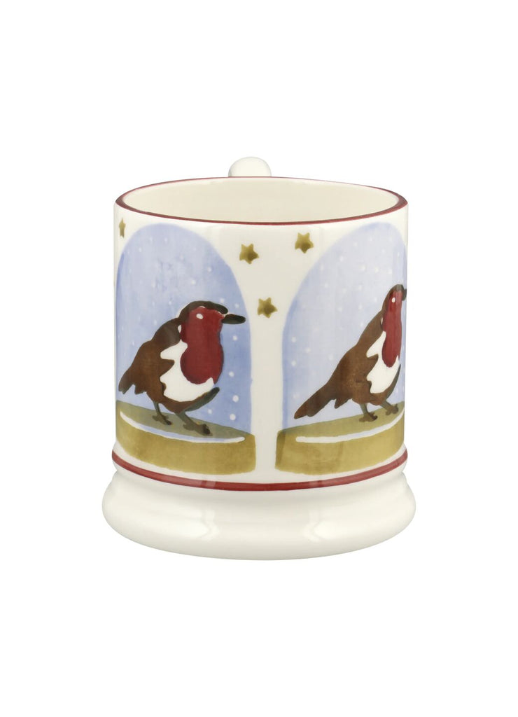 Emma Bridgewater Robin Snow Globe 1/2 Pint Mug - Daisy Park
