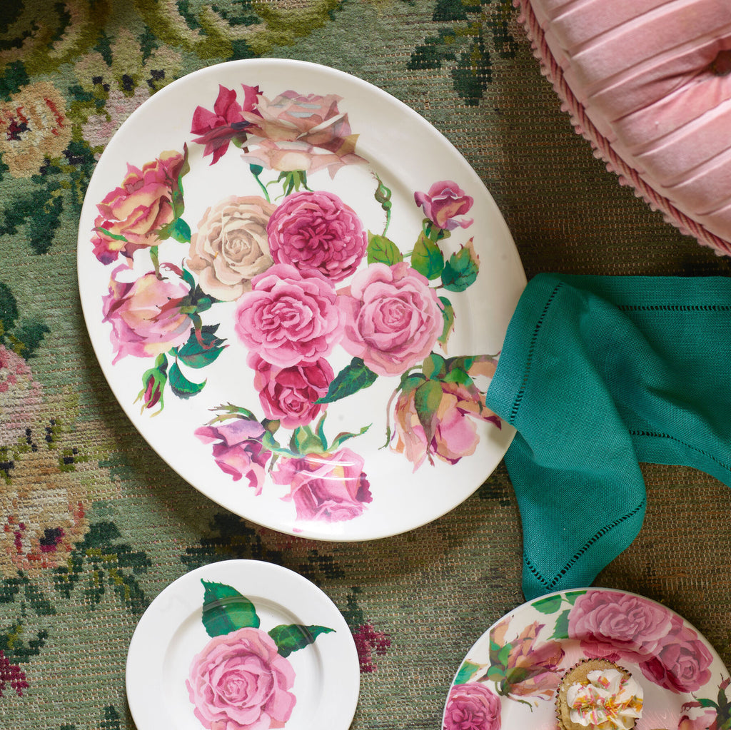Emma Bridgewater Roses all my life medium oval platter - Daisy Park