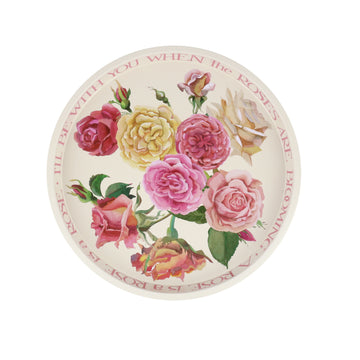 Emma Bridgewater Roses & pink toast deepwell metal tray - Daisy Park