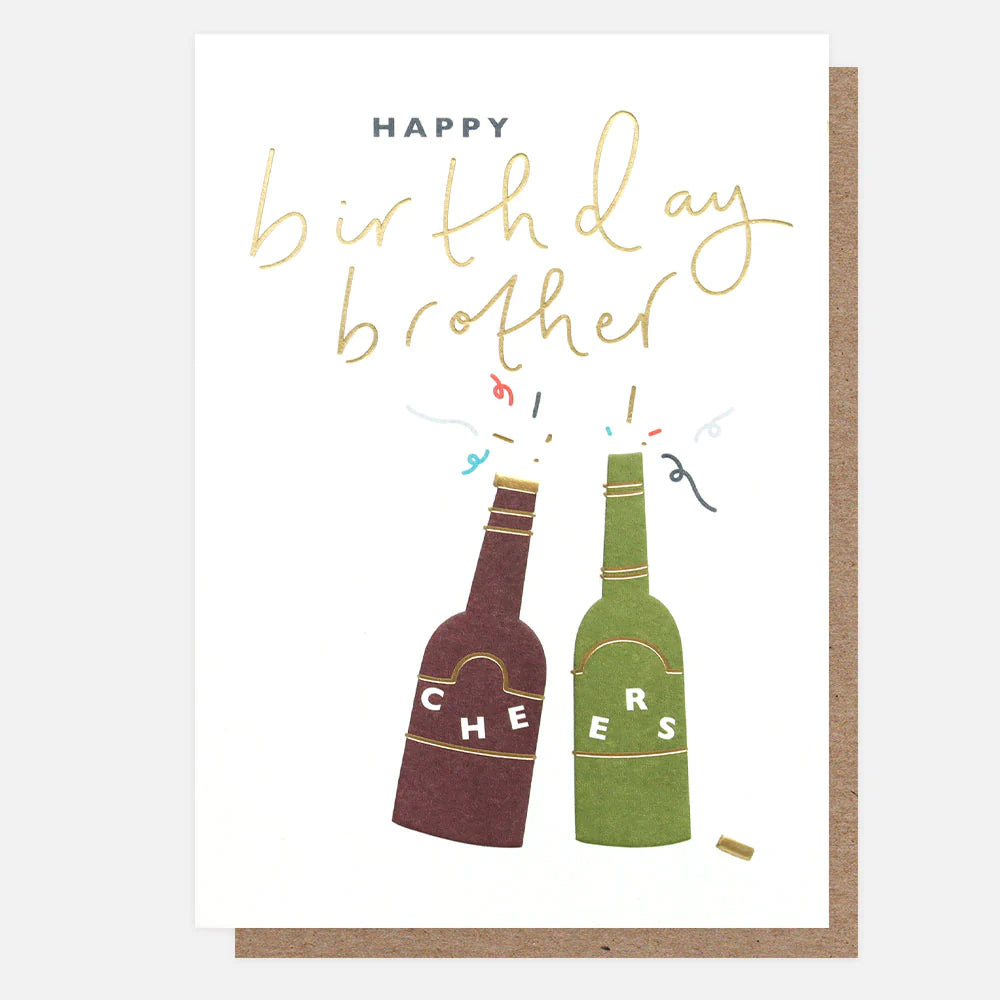 Bottle Birthday card for Brother - Daisy Park