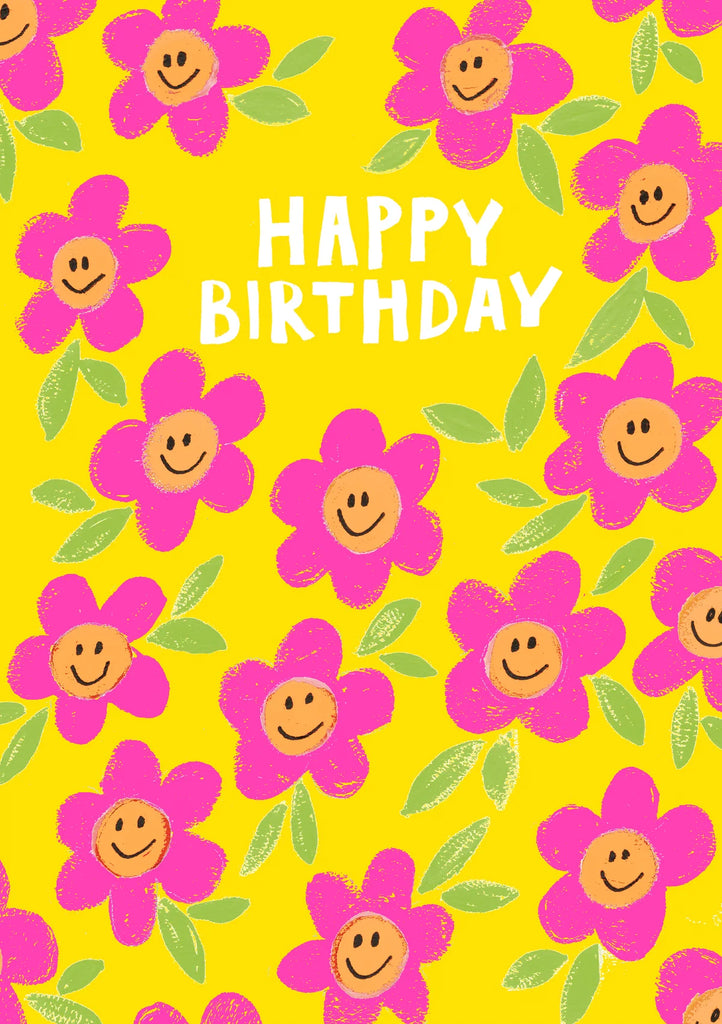 Happy birthday flowers card - Daisy Park