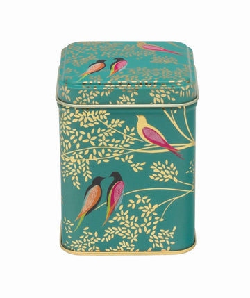 Sara Miller Green birds 100gm Square tin - Daisy Park