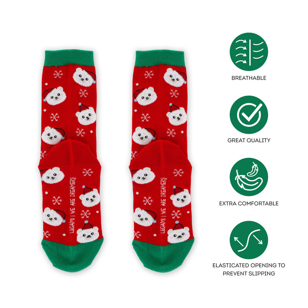 Christmas Kids Polar bear socks - Daisy Park