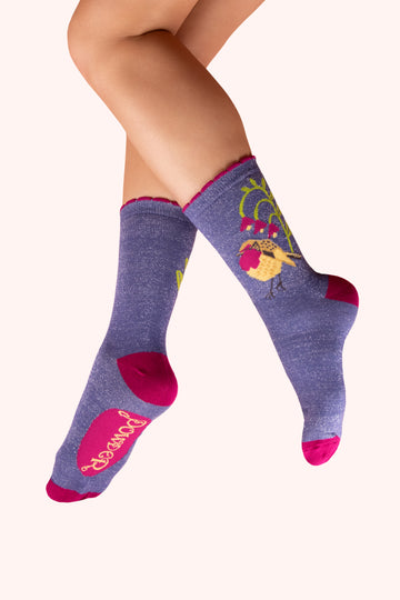 Robin Red Breast ankle socks - Daisy Park