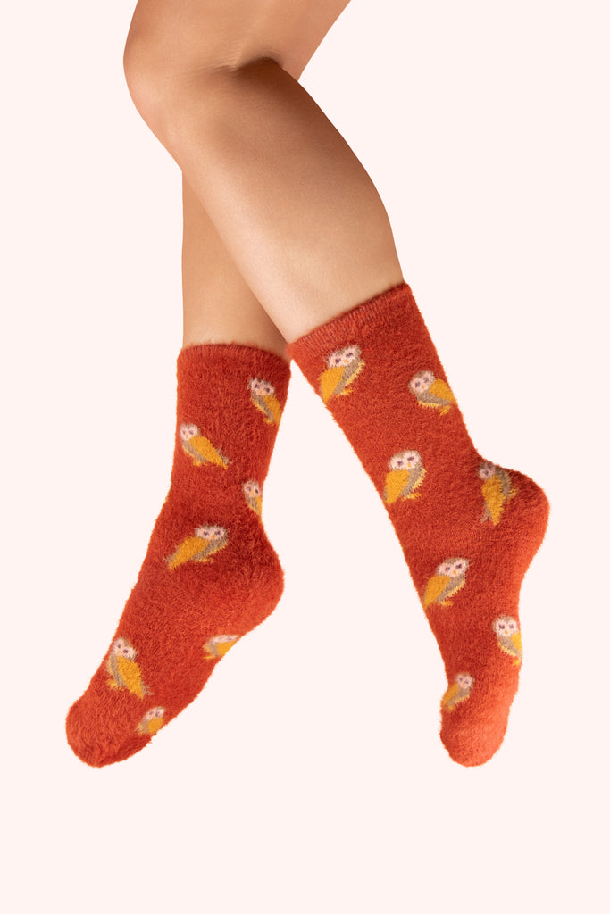 Mini Owls fuzzy socks - Daisy Park