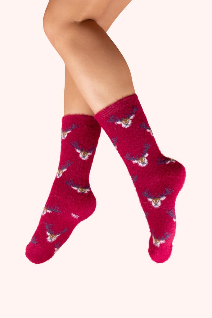 Mini Stags fuzzy socks - Daisy Park
