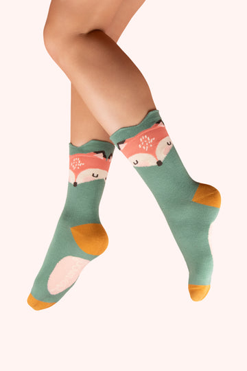 Foxy Character ankle socks - Daisy Park