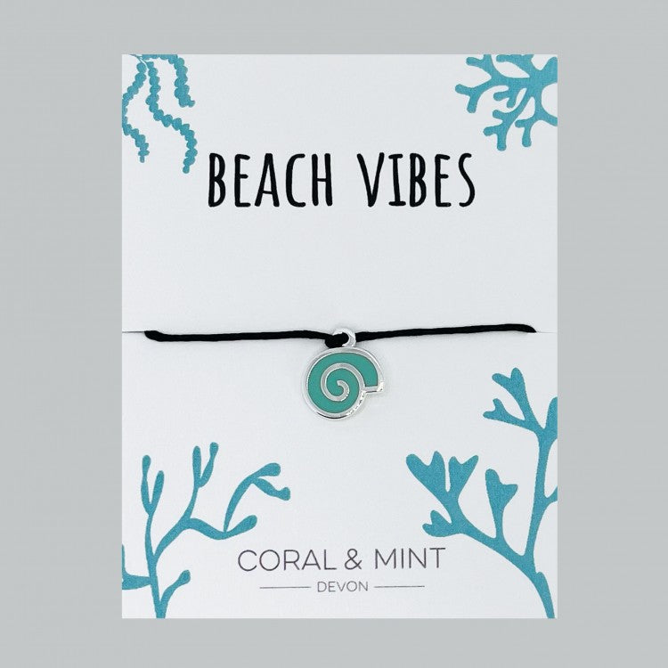 Beach vibes - teal ammonite charm bracelet - Daisy Park