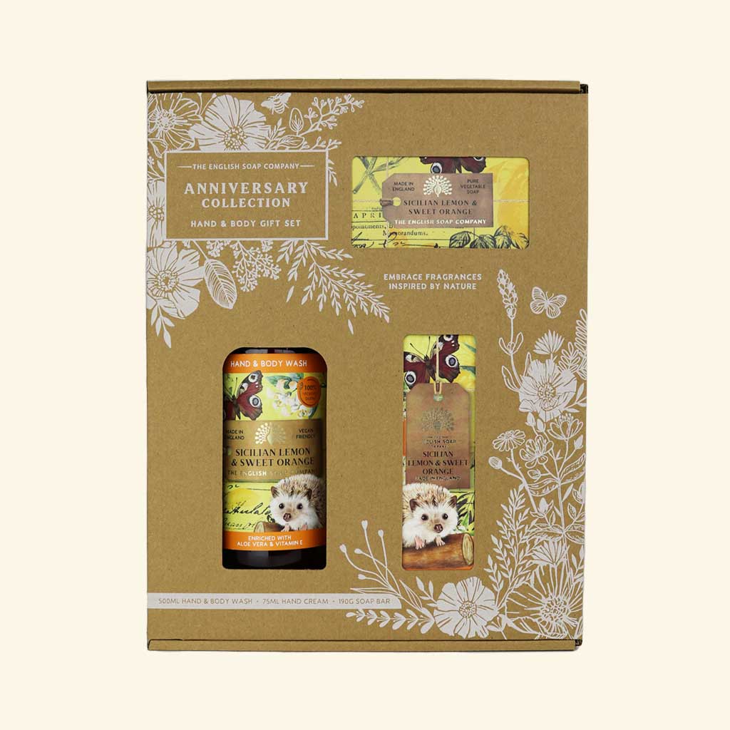 Anniversary Sicilian lemon & sweet orange hand & body gift box - Daisy Park
