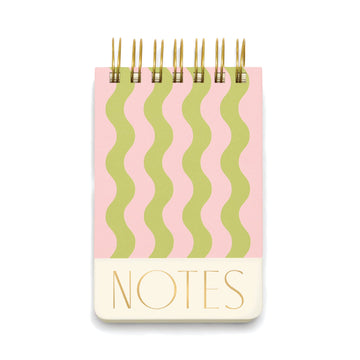 Twin wire notepad - Wavy stripes - Daisy Park