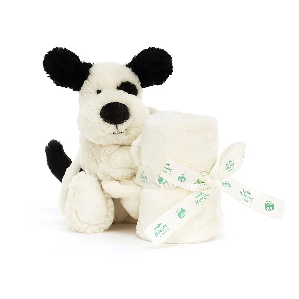 Jellycat Bashful Black & Cream Puppy soother - Daisy Park