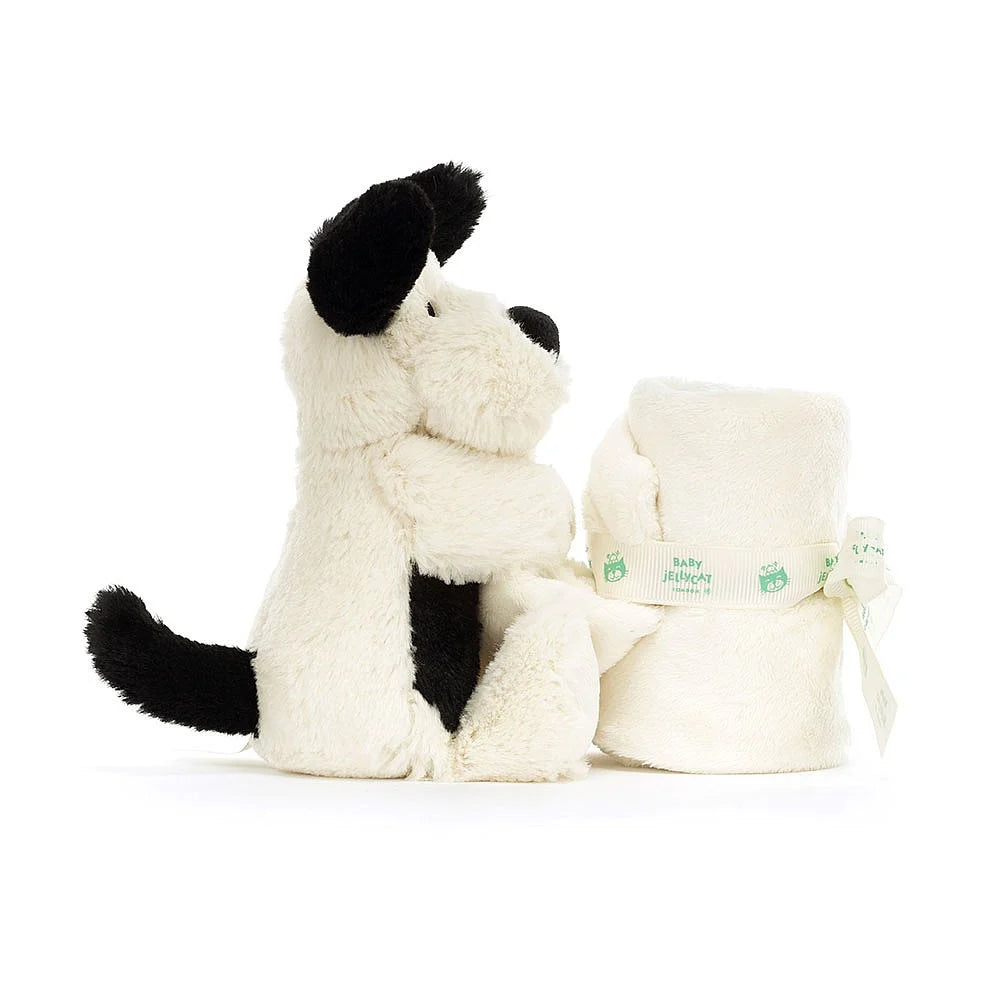 Jellycat Bashful Black & Cream Puppy soother - Daisy Park