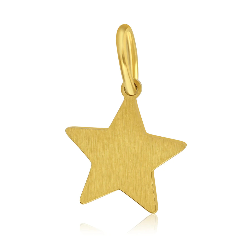 Gold star charm with gold enamel - Daisy Park