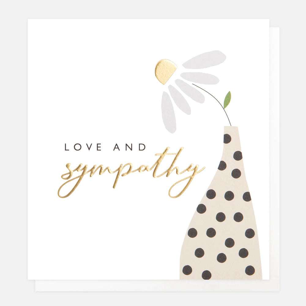 Daisy in vase Love & sympathy card - Daisy Park