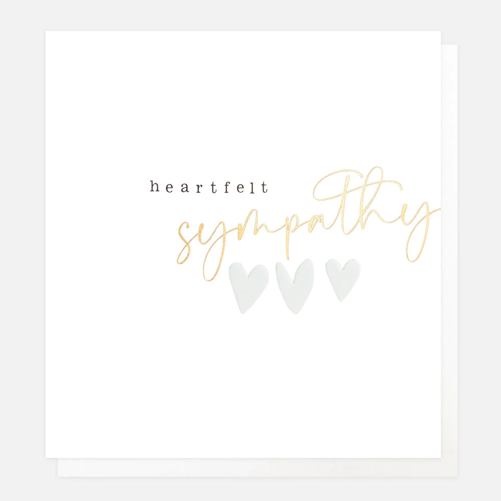 Silver Hearts Heartfelt Sympathy card - Daisy Park