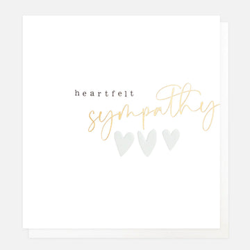 Silver Hearts Heartfelt Sympathy card - Daisy Park