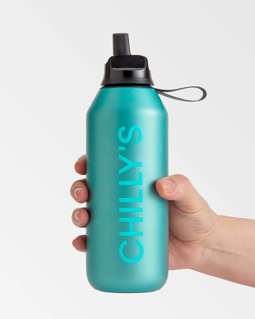 Chilly's Series 2 500ml Flip Bottle Metallic Atlantis - Daisy Park