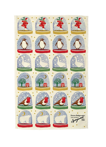Emma Bridgewater Snow Globe tea towel - Daisy Park